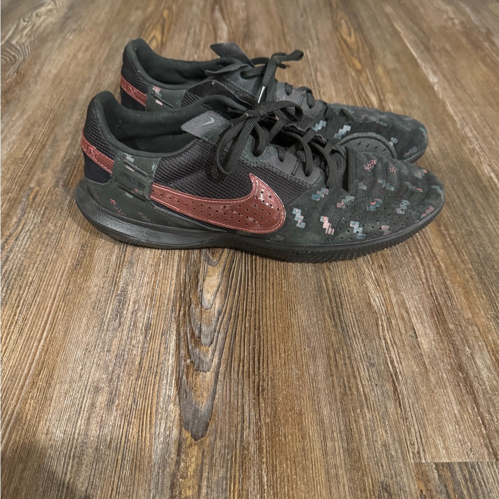 Nike Men’s Indoor Soccer Shoes - Black and Red
